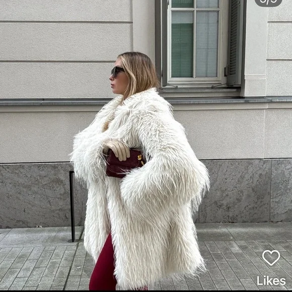 Zara faux fur coat limited edition